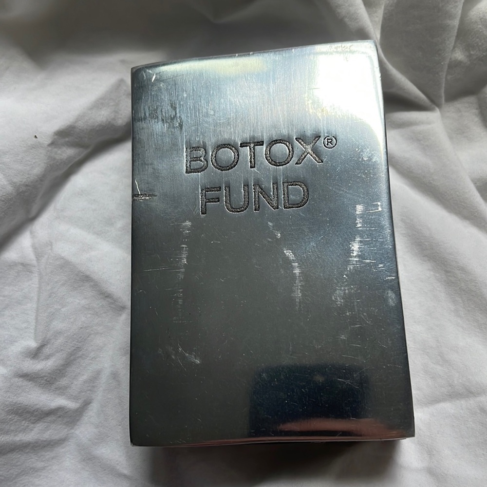 Botox fund sterling silver piggy bank